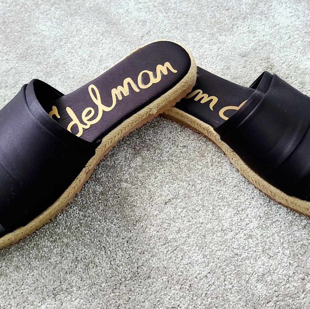 🖤 New! Sam Edelman Satin Beachy Sandals - Picture 2 of 6